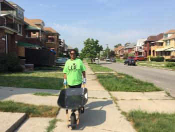 Volunteers clean up neighborhood affected by 67' riots